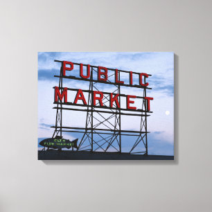 Toile États-Unis, Washington, Seattle, Pike Street Marke