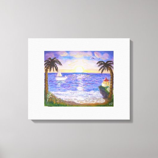 Toile Été calme à la plage (Recto)