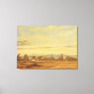 Toile Eté - Paysage du soir (huile sur toile)
