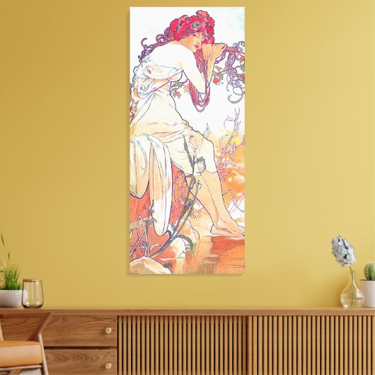 Toile Été (Quatre Saisons), Alphonse Mucha Canvas Imprim (Insitu(Salon))