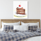 Toile étendue d'art mural Gâteau au chocolat (Insitu(Chambre))