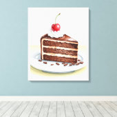 Toile étendue d'art mural Gâteau au chocolat (Insitu (Plancher de Bois))