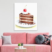 Toile étendue d'art mural Gâteau au chocolat (Insitu(Salon))