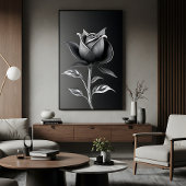 Toile Eternal Silver Rose