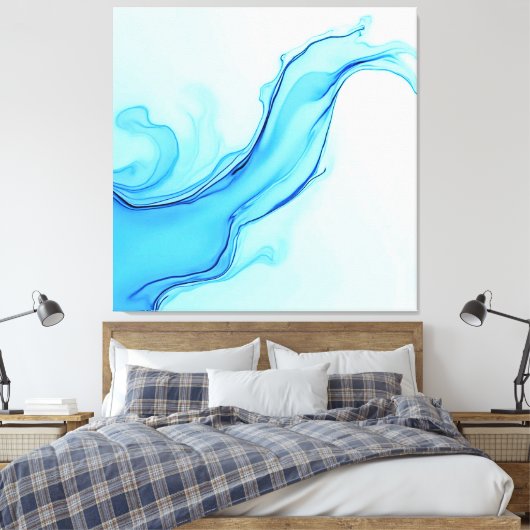 Toile Éthéal Blue Liquide Art Éperal (Insitu(Chambre))