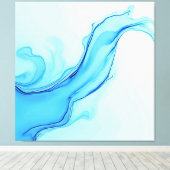 Toile Éthéal Blue Liquide Art Éperal (Insitu (Plancher de Bois))