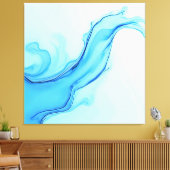 Toile Éthéal Blue Liquide Art Éperal (Insitu(Salon))