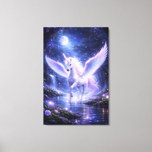 Toile Ethereal Winged Unicorn of Light  | ManJiangHong F (Recto)
