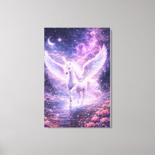 Toile Ethereal Winged Unicorn of Light | ManJiangHong F (Recto)
