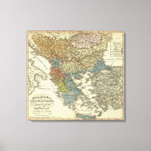 Toile Ethnographic Map of Ottoman (Recto)