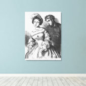 Toile Etienne Lousteau parlant à une actrice (Insitu (Plancher de Bois))