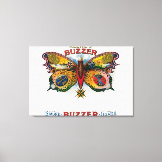 Toile Étiquette Buzzer Cigar Box (Recto)