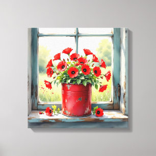 Toile Étiquette de café rouge des papilles rouges