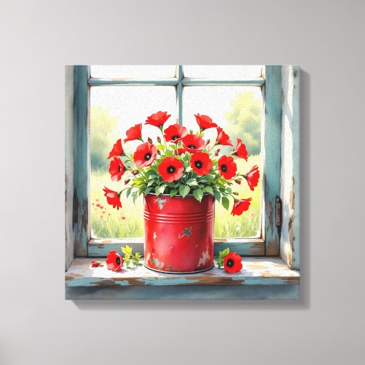 Toile Étiquette de café rouge des papilles rouges (Recto)