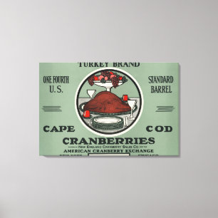 Toile Étiquette de canneberge de marque de Cape Cod