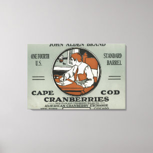 Toile Étiquette de canneberge de marque de Cape Cod John