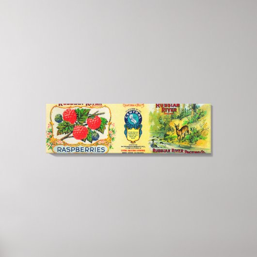 Toile Étiquette de framboise russe (Recto)
