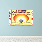 Toile Étiquette de marque Gem Eatmor Cranberries (Insitu (Plancher de Bois))