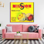 Toile Étiquette de pomme de millions de dollars - Walla  (Insitu(Salon))