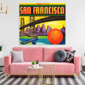 Toile Étiquette San Francisco Orange (Insitu(Salon))