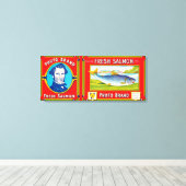 Toile Étiquette Saumon de la marque photo - Alaska (Insitu (Plancher de Bois))