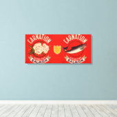 Toile Étiquette Saumon de marque Carnation - Seattle, WA (Insitu (Plancher de Bois))