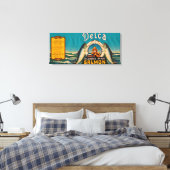 Toile Étiquette Saumon de marque Delca - Bleu (Insitu(Chambre))