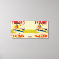 Étiquette Saumon de marque Trojan - Blanc