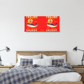 Toile Étiquette Saumon de marque Trojan - Rouge (Insitu(Chambre))