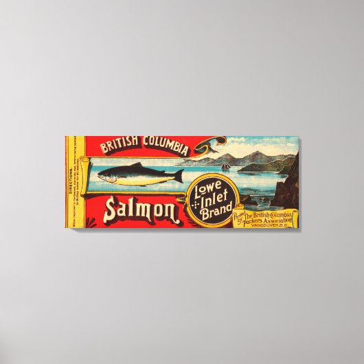 Toile Étiquette Saumon Lowe Inlet (Recto)