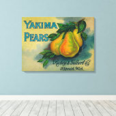 Toile ÉtiquetteToppenish de Yakima Pears, WA (Insitu (Plancher de Bois))