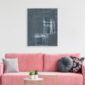 toile étirée abstraite gris acier (Insitu(Salon))