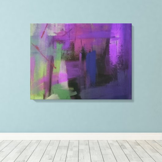 Toile étirée Abstraite violette (Insitu (Plancher de Bois))