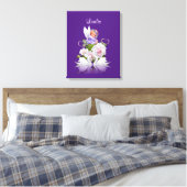 Toile étirée Angle d'impression Blanc Cygnes pourp (Insitu(Chambre))