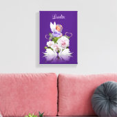 Toile étirée Angle d'impression Blanc Cygnes pourp (Insitu(Salon))