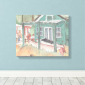 Toile étirée "Aquarelle Sketch/Crystal Cove (Insitu (Plancher de Bois))