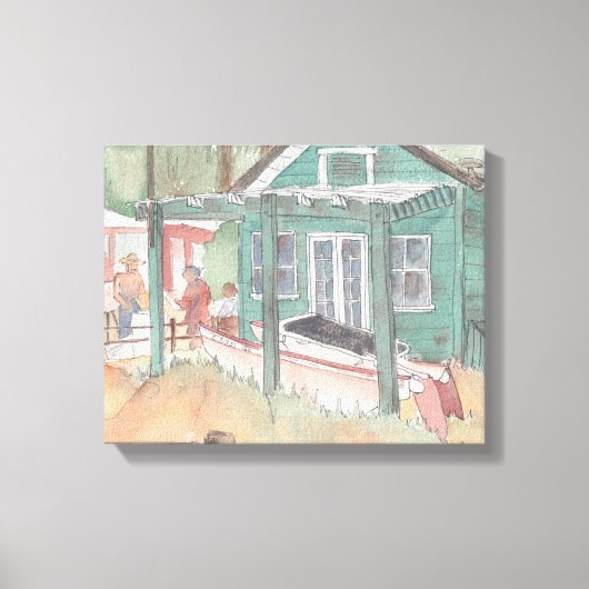 Toile étirée "Aquarelle Sketch/Crystal Cove (Recto)