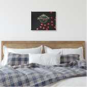 Toile étirée avec coeurs de Boss Lady (Insitu(Chambre))