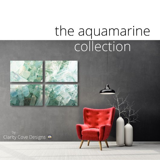 Toile étirée en cristal de pierre d'Aquamarine