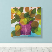 Toile étirée en pot pourpre (Insitu (Plancher de Bois))