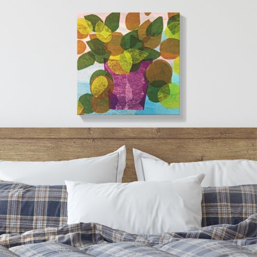 Toile étirée en pot pourpre (Insitu(Chambre))