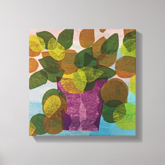 Toile étirée en pot pourpre (Recto)