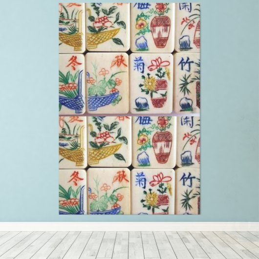 Toile étirée Impression Mahjong (Insitu (Plancher de Bois))