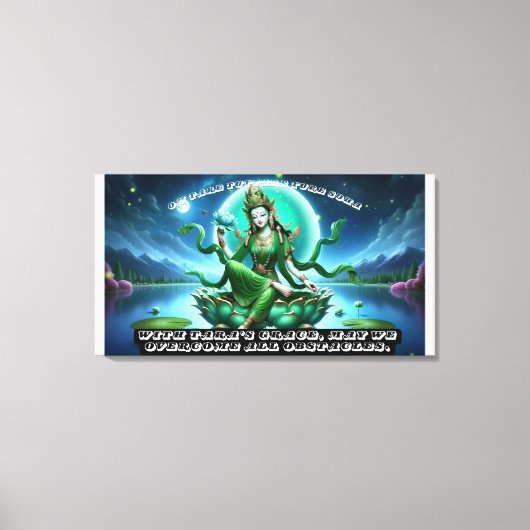 Toile étirée Impression/Tara verte (Recto)