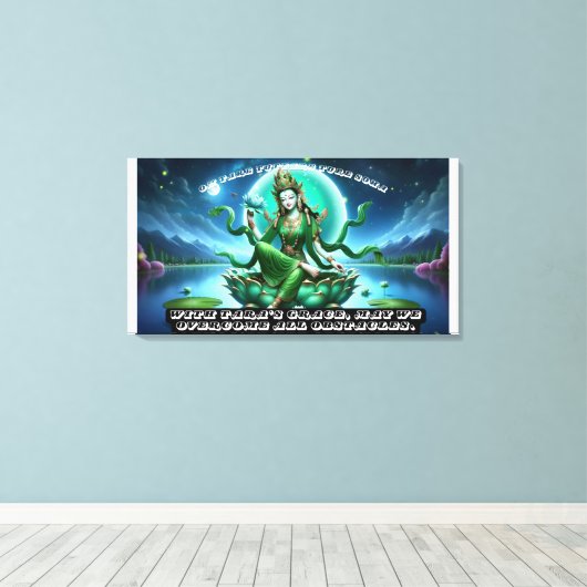 Toile étirée Impression/Tara verte (Insitu (Plancher de Bois))