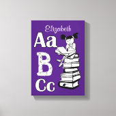 Toile étirée Imprimer Abc Lecture violet (Recto)