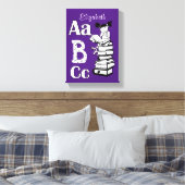 Toile étirée Imprimer Abc Lecture violet (Insitu(Chambre))