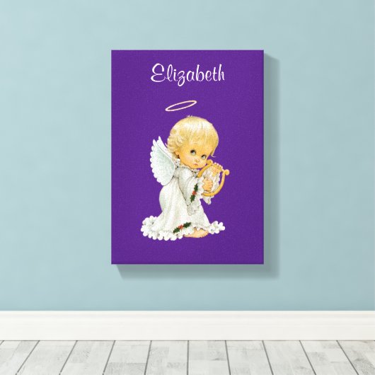 Toile étirée Imprimer Angel pourpre (Insitu (Plancher de Bois))