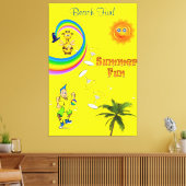 Toile étirée Imprimer Arc-en-ciel Plage Amusant Pa (Insitu(Salon))