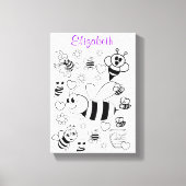 Toile étirée Imprimer Bumblebee blanc (Recto)